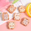 5pcs Animal Toast Bread Cat Resin Charms Pendant Jewelry Making Supplies Keychain Necklace Earrings Pendants DIY Findings