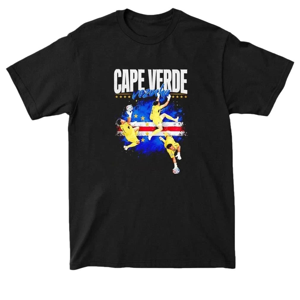 2026 Capo Verde Vozinha Maglietta Maglia da Tifoso Heja Unisex Maglietta a Maniche Corte Calcio Retrò Stile Streetwear Casual Top in Cotone