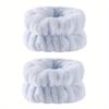 2PCS Reusable Spa Wrist Washband Soft Microfiber Towel Wristbands For Washing Face Women Girl Yoga Running Sport Wrist Sweatband
