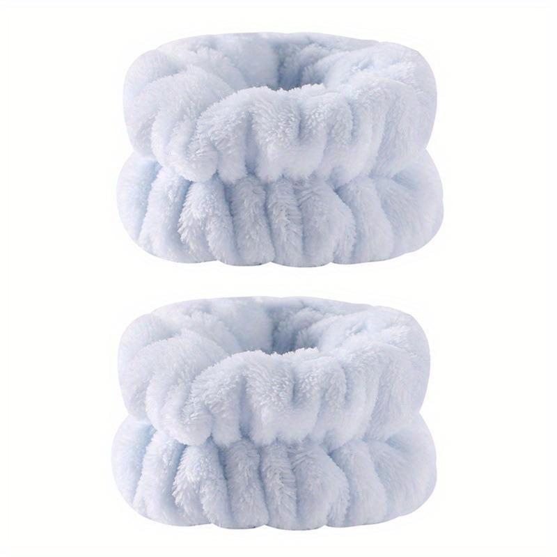 2PCS Reusable Spa Wrist Washband Soft Microfiber Towel Wristbands For Washing Face Women Girl Yoga Running Sport Wrist Sweatband
