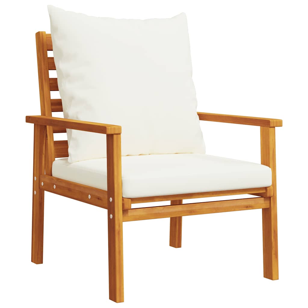 3 Piece Garden Lounge Set with Cushions Solid Acacia Wood