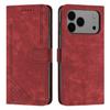 For iPhone 17 Pro Max Stand Case Imprinted Lines Leather Phone Cover