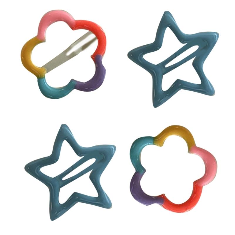 

Star Hair Clip Set of 4 Harajuku Side Clip Hairpin Women Hair Styling Tool for Side Bangs Girl Headdress Kids Hairclip