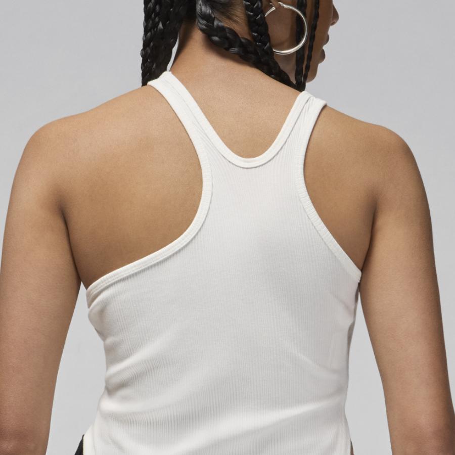 Nike V-Neck Slim Fit Solid Color Crop Sleeveless Vest Women Tops White FN5799-133