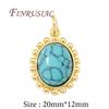 18K Real Gold Plated Brass with Stone Charms Pendants For Necklace Charms For Jewelry Making Supplies DIY Earring Accessories