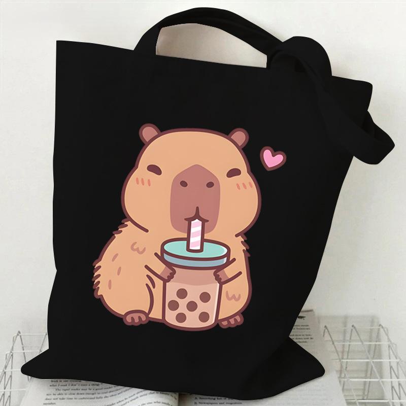 Kreativer Capybara Schulterrucksack Studententasche mit großer Kapazität Umhängetasche Lässige Handtasche