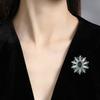 Crystal Flower Brooch - High-end Women's Retro Elegant Oval-shaped Brooch for Suit Jackets and Outerwear Accessories
