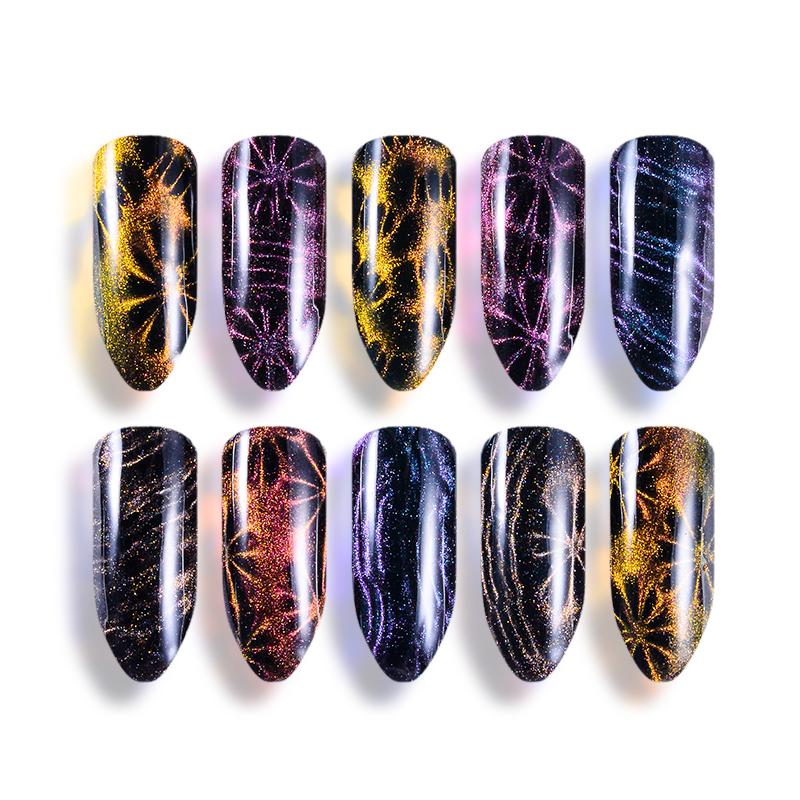 Mtssii Nail Art Flower Cat Eye Magnet Pen Strip Magical Stick DIY 3D Magnetic UV Gel Polish