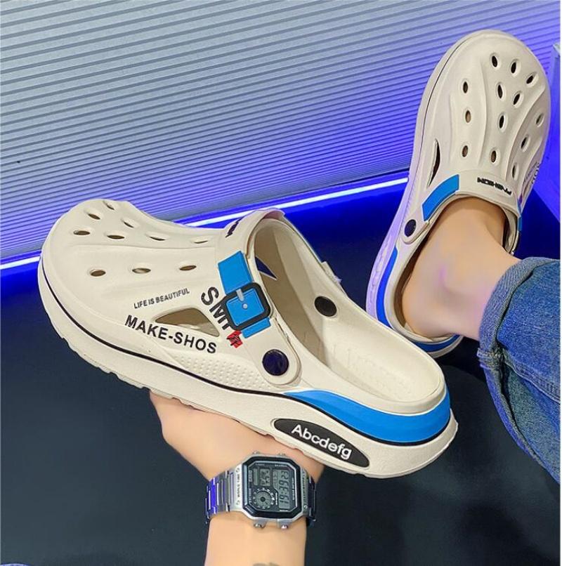Summer Men Clogs Slippers Fashion EVA Insole Men Slippers with Arch Support Waterproof Garden Shoes For Men Beach Shoes