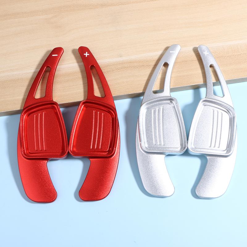 1Pair Car Steering Wheel Shift Paddle Shifter Aluminum Shift Paddle Blade For 17-19 A4L A6 A8 Q7 Tt Tts Extension Gearbox