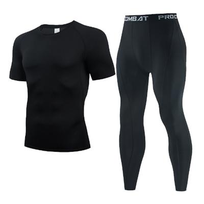 Heren strakke broeken heren voetbal sportkleding sportschool fitness kleding, training joggen sneldrogend passende sets hardloop sportkleding heren