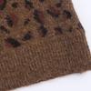 Kaslead New Women clothes Western Style Leopard Print Jacquard round Neck Loose Pullover Knit sweater Sweater