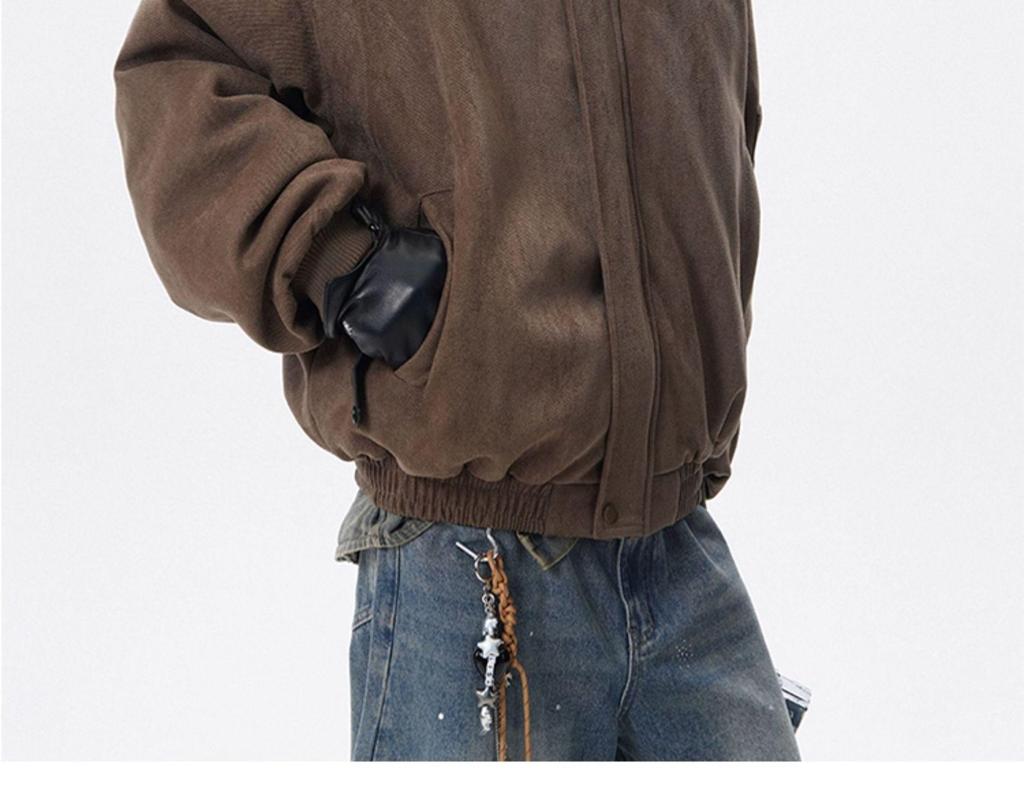 Men's Retro American Style Fur Collar Thickened Winter Jacket