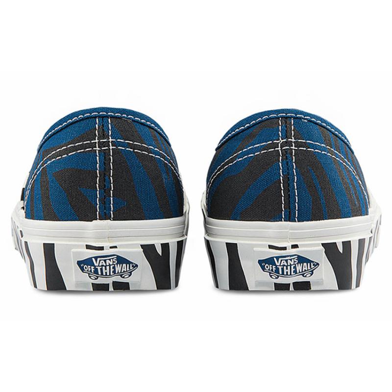 Vans Unisex Authentic Animal Low Top Sneakers White/Black/Blue Vans VN0A5KRDASQ