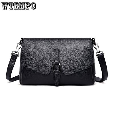 Women's Handbag Solid Color Single Shoulder Crossbody Bag with Soft Leather Handbag Belt Decoration Bag