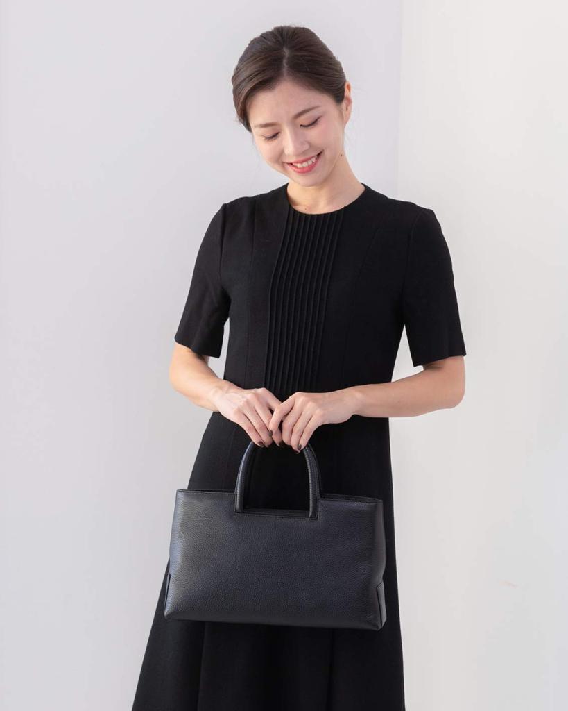 BAG Since Imai Bag Formal Bag GENOVA Made In Japan Genuine Leather Bag with Zipper Handbag Black [IMAI 1977] Women's (1804 Black)