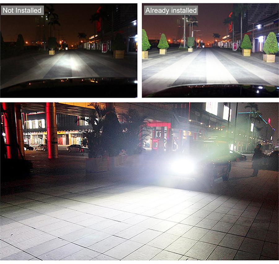 PAir 4.5Inch 16LED 80W 6500K Aluminum Square LED Work Light Fog Driving Lamp Offroad SUV Spotlight Bar Boat