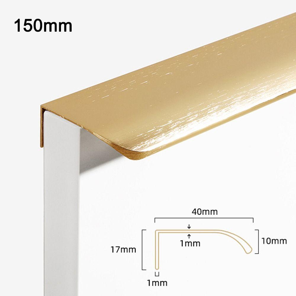

Алюминиевые скрытые ручки-рейлинги для кухонных шкафов, ручки-аксессуары для ящиков gold-150mm