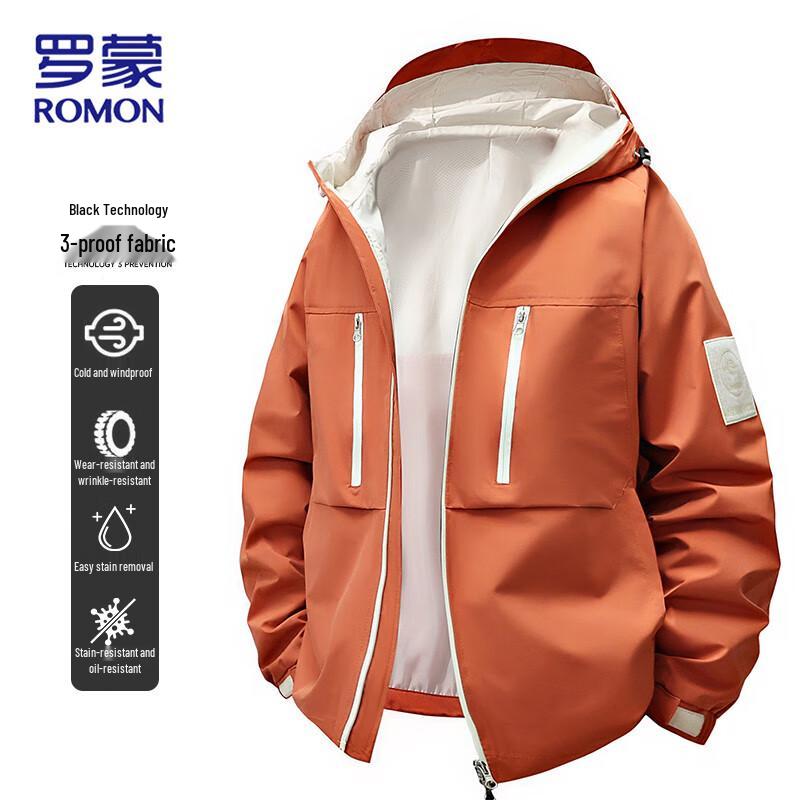 Romon Men's Hooded Outdoor Windbreaker Jacket