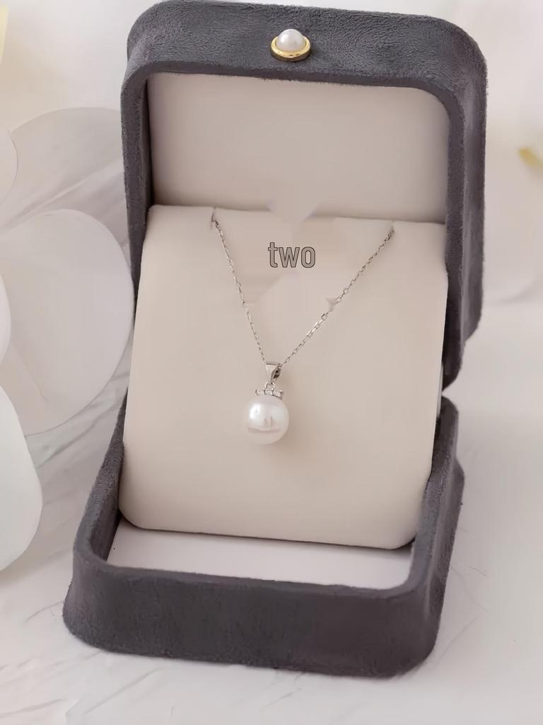 Shanhua Lake Sötvattenspärla Hängsmycke Halsband, Diana Choker - Mångsidig Modeklapp för Kvinnor