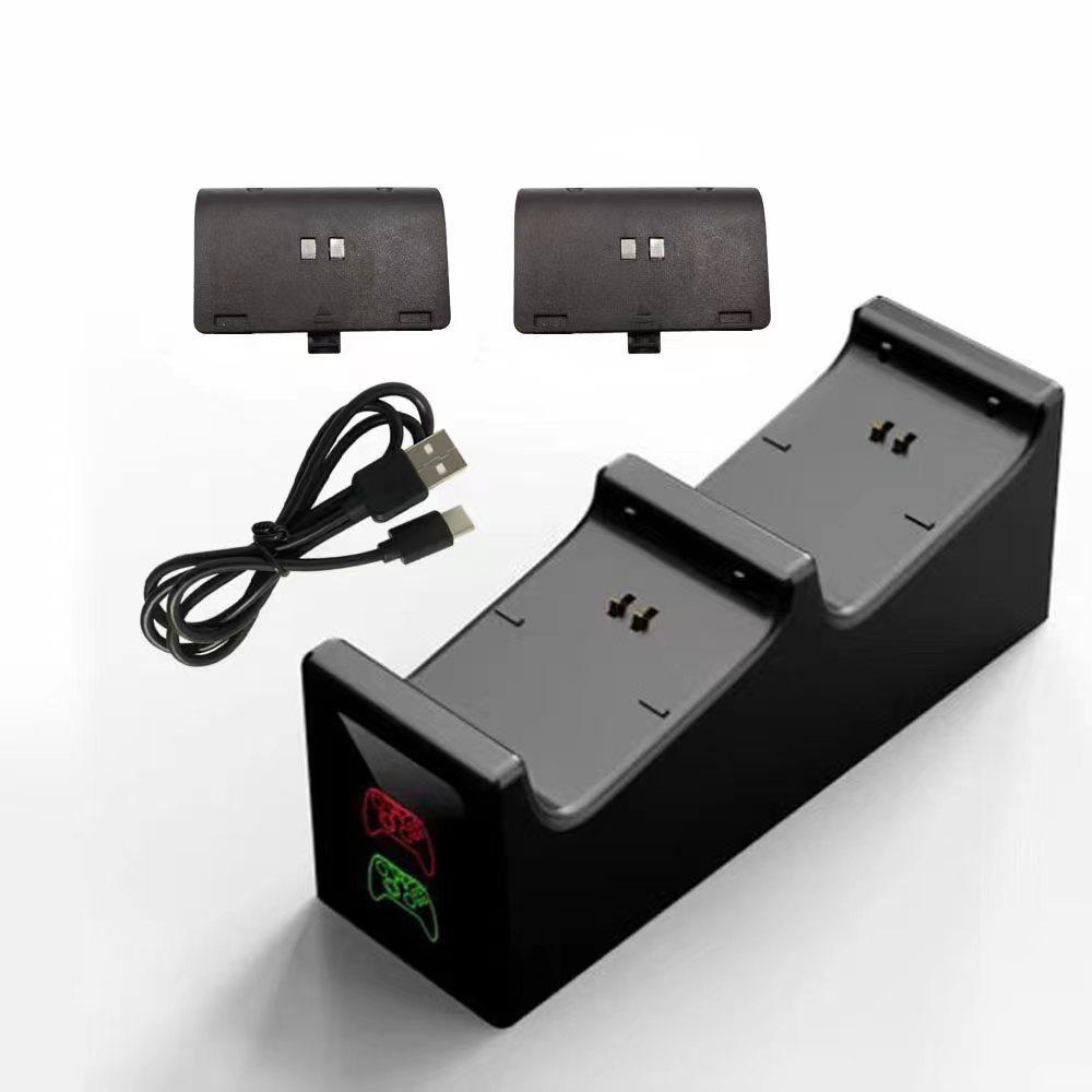 Charging Kit Charger Station Base + Battery + USB Cable For XBox One Controller