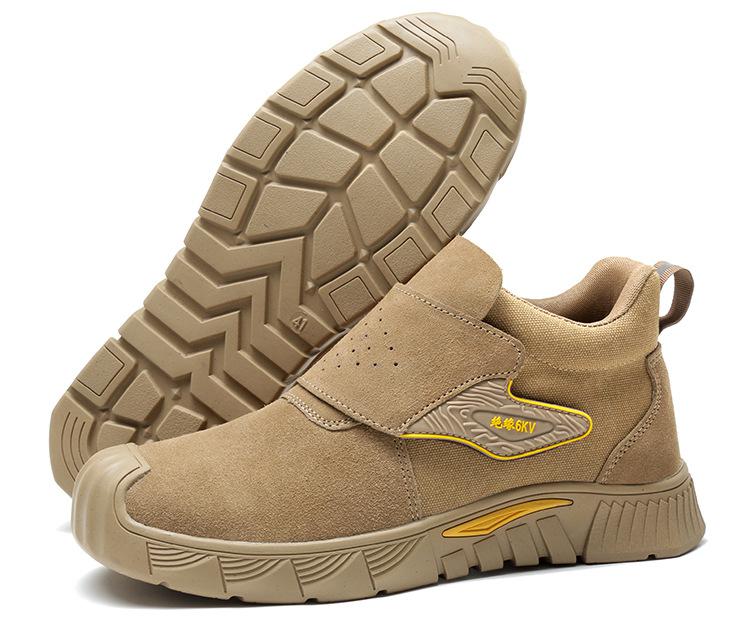 Fashion Men's Work Safety Boots Anti Scald Welder Shoes Steel Toe Boots Welding Safety Shoes Men Protective Boots Male Industrial Shoes