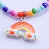 Travel Vacation Party Necklace Baroque Handmade Rice Beads Bohemian Rainbow Pendant Neck Chain Female