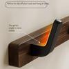 Entryway Coat Rack No Drill Wall Hook Walnut Wood Coat Hook