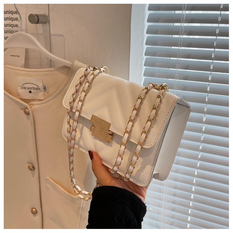 

Маленькая сумка женская 2024 популярная новая мода алмазная вышивка нить сумка через плечо цепочка знаменитость Интернет маленькая квадратная сумка белый