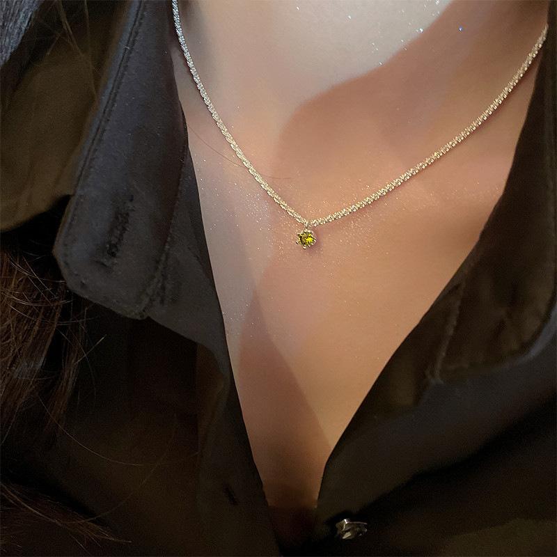 Tide Collarbone Chain Women'S Light Luxury Versatile Pendant Niche High Sense Spice Girl Collarbone Chain