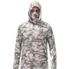 Sommer Angler Hoodies Herren Jersey Camouflage Langarm Anglerhemd Schnelltrocknend UV-Schutz