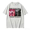 2026 Born To Dilly Dally Forced To Lock In Funny Cat Meme Adults Kids Clothing Short Sleeve Round Neck Printing Tshirts