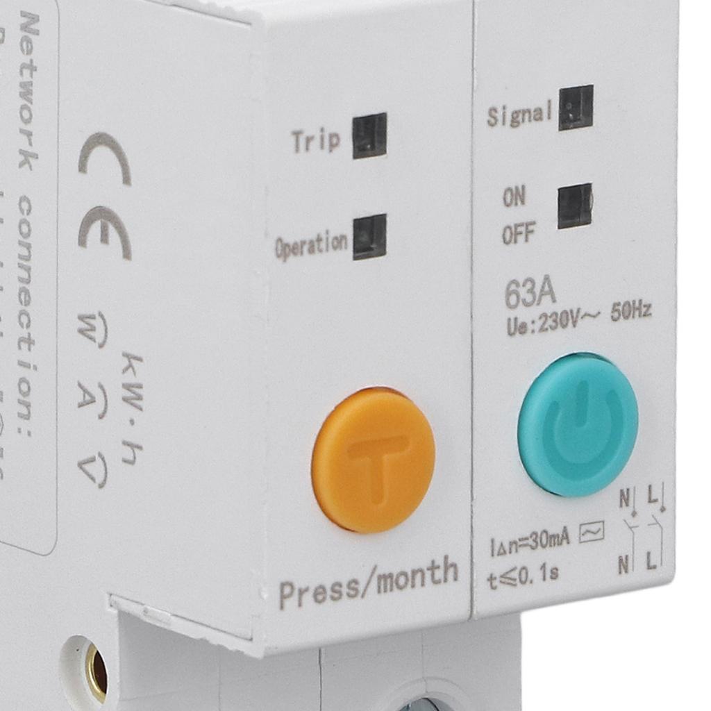 WiFi Smart Circuit Breaker Time Relay Switch Din Rail Mount APP Remote Control Switch 2P AC230V 63A