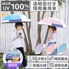 long umbrella with transparent suitable for both sun and UV sax 50cm complete light rain and sun large and suitable for boys and rain and rain