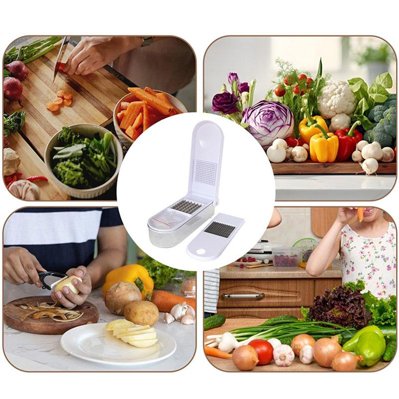 Stainless steel cucumber slicer handheld, multi-functional vegetable cutter for potatoes, garlic, carrots, ginger, etc