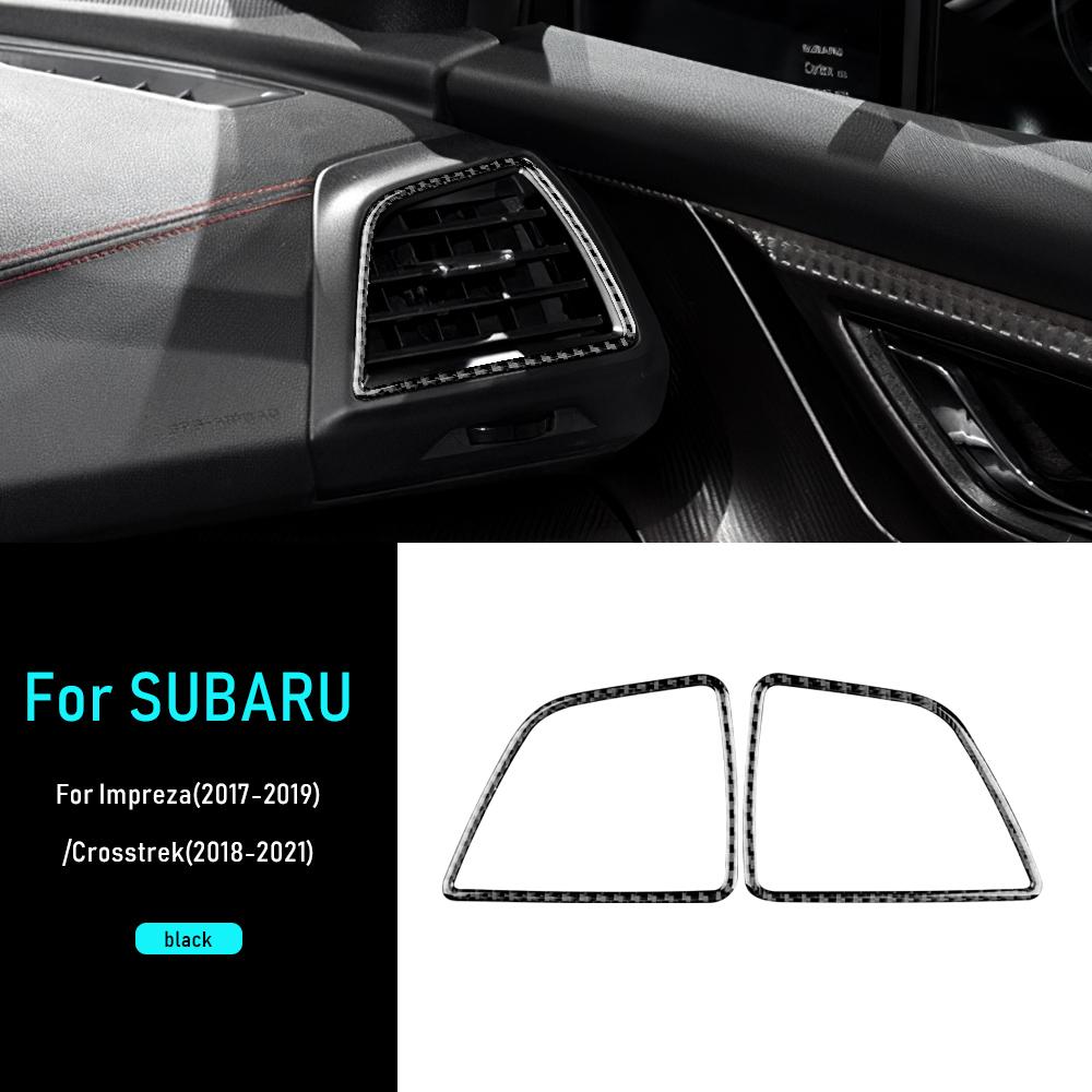 For Subaru Crosstrek 2018-2023 Impreza 2017 2018 2019 2020 2021 2022 2023 Soft Carbon Fiber Sticker Dashboard Side Air Outlet