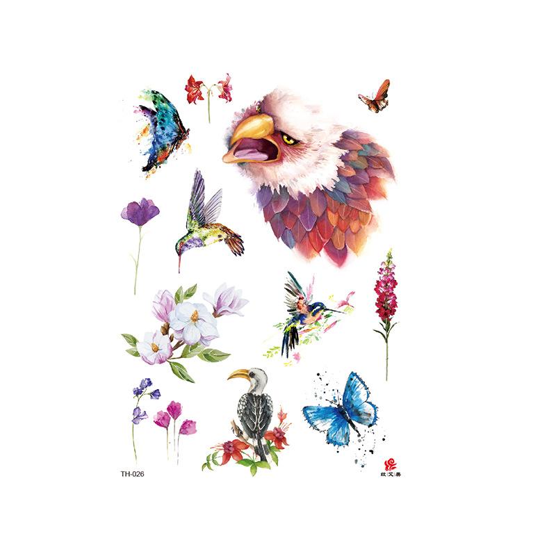 Elch Tattoo Aufkleber Schöne Frau Aquarell Wind Amazon Set Wasser Transfer Sexy Blume Arm Wasserdichter Tattoo Aufkleber