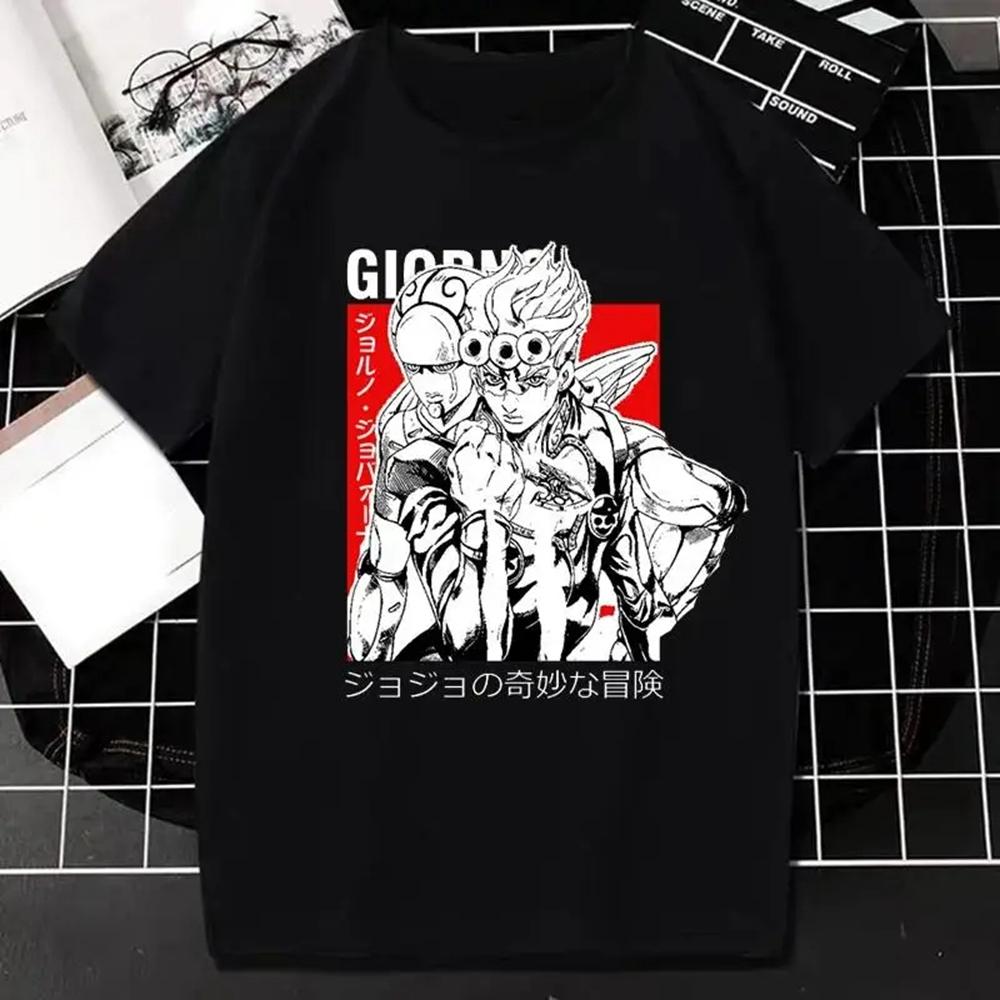 Japanese Anime JOJO Bizarre Adventure Graphic Print T Shirt Men Women Streetwear Short Sleeve Plus Size T Shirt Unisex 70271