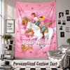 Benutzerdefinierte Wandteppich-Wandbehang, Bibi & Tina Personalisierter Name Text Heimwanddekoration