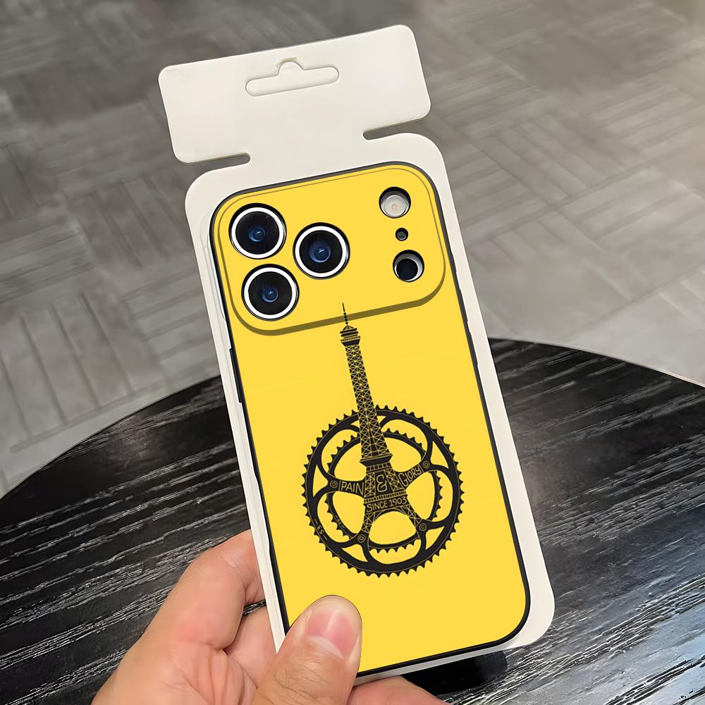 

T-Tour De France Bicycle Phone Case For IPhone 17 Air 16 E Pro Max 15 14 13 Mini 12 Pro 11 Max Plus Black Soft Shell iPhone 11