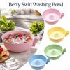 Self Rinsing Automatic Fruit Wash Bowl Quick Drain Berry Rinse Basin  Strawberries