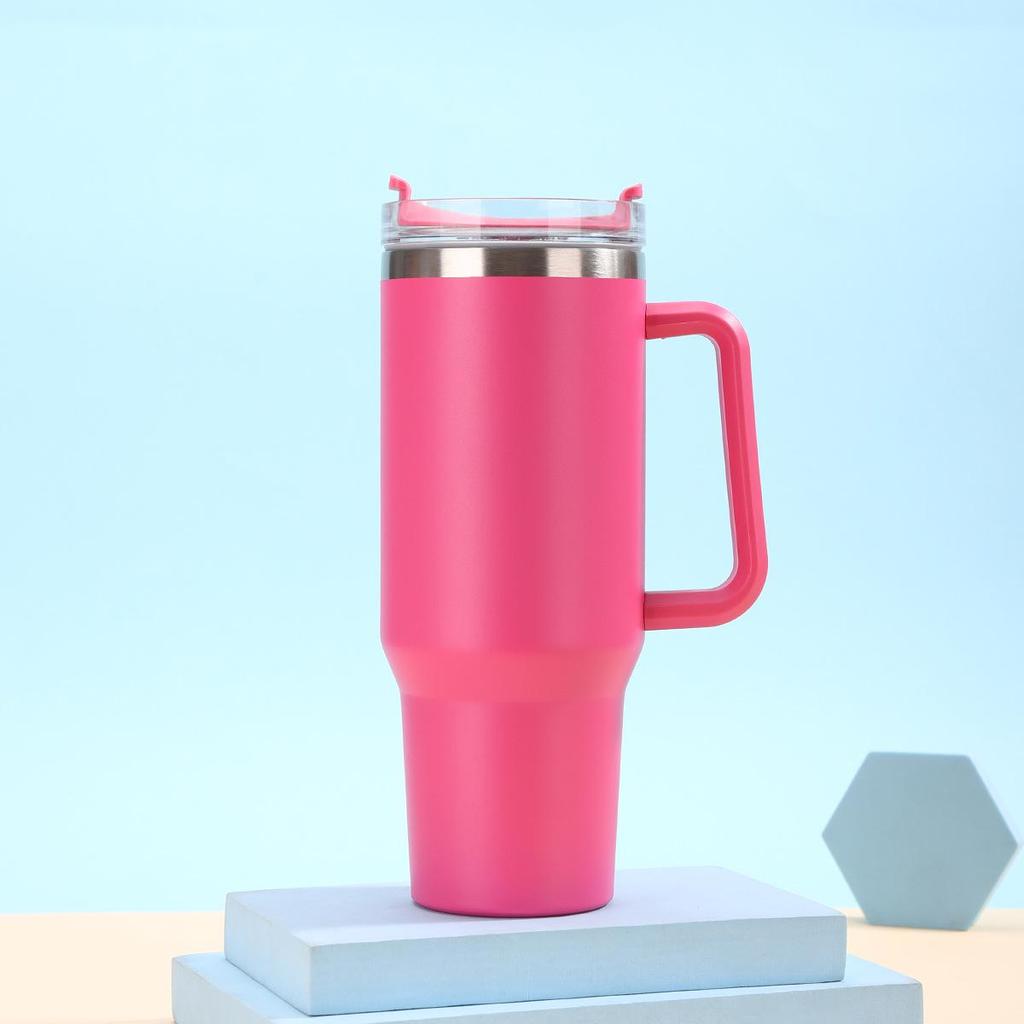 Large Capacity 40oz Insulated Stainless Steel Car Cup with Handle - Portable Outdoor Ice King Cup