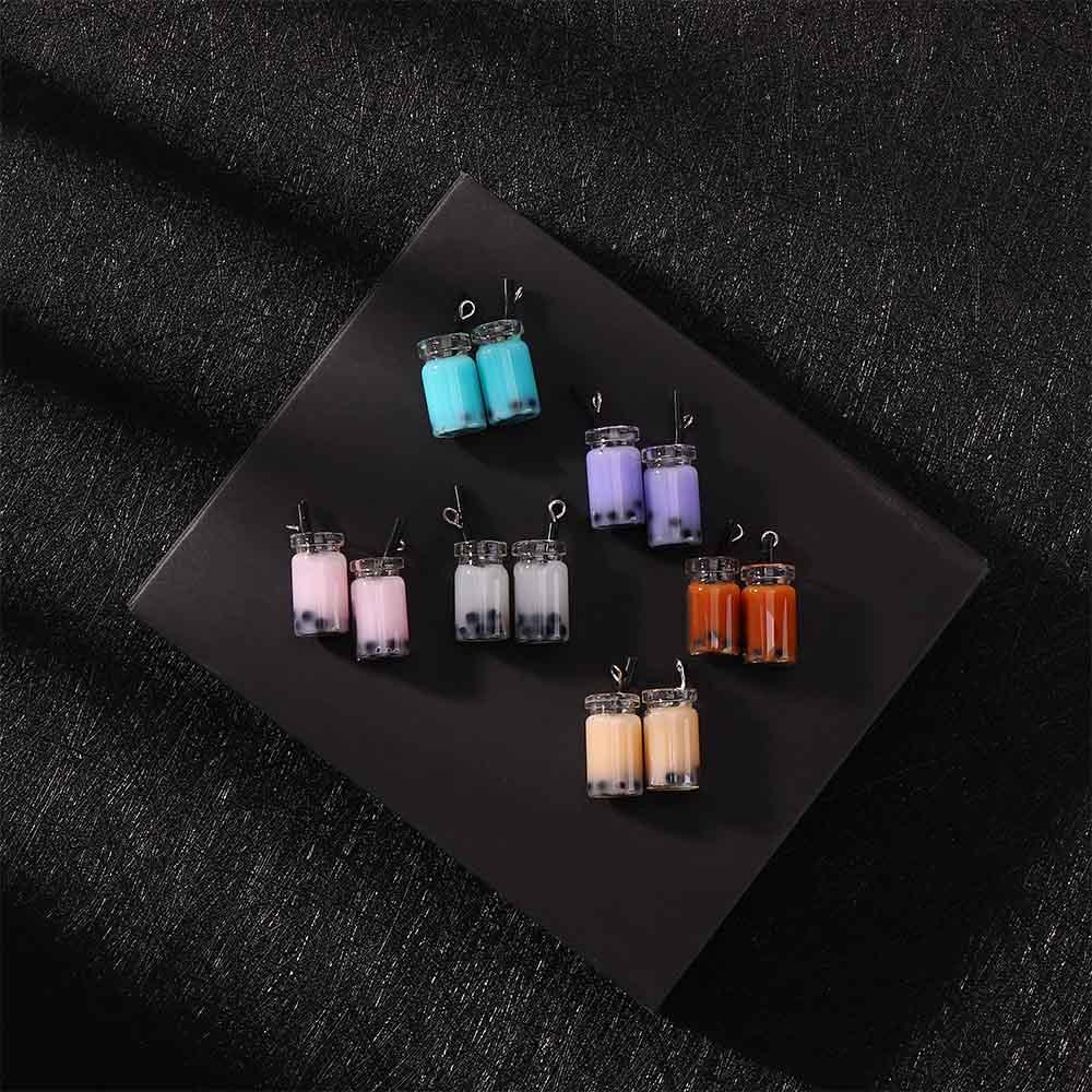 Accessories Resin Necklace Bottle Pearl Milk Tea Earrings Charms DIY Making Pendant Jewelry Making