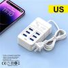 6 Ports Multiport USB Charger 35W PD Type-C Mobile Phone Fast Charging Quick Type C Wall Chargers TypeC Hub Adapter EU US Plug