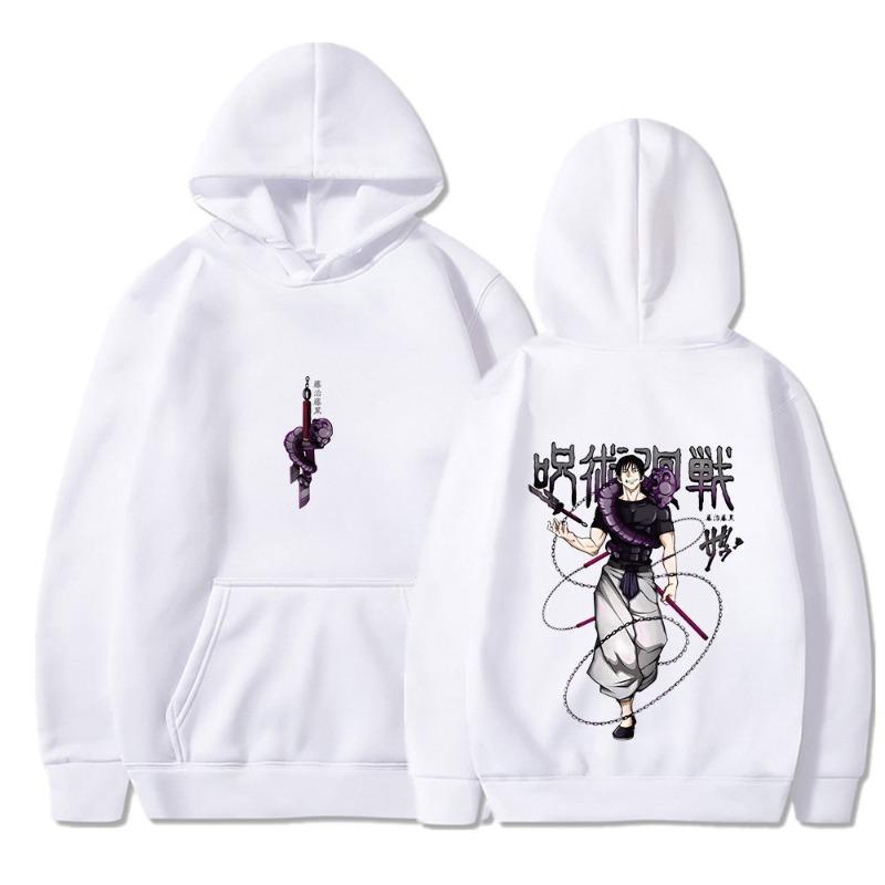 Jujutsu Kaisen Anime Hoodies Fushiguro Toji Print Hoodie Unisex Pullover Men Vintage Graphic Hoody Oversize Clothing