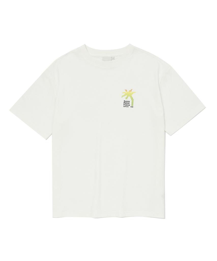KULTE Pixel Palm Tree T-Shirt White