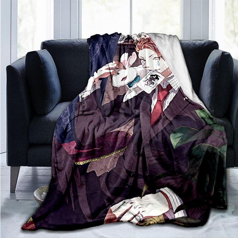 Anime Hunter X Hunter Flanelová deka Kreslený potisk Deky pro teenagery Povlečení Potah na pohovku Přehoz na postel Cestování Turistika Piknikové deky