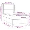 VidaXL Lit à sommier tapissier avec matelas Bleu 80x200 cm Tissu - Modèle 3127763