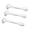 3 Pcs Face Muscle Massage Roller Deep Relaxation Relieve Fatigue Silicone Facial Eye Massage Roller Pink