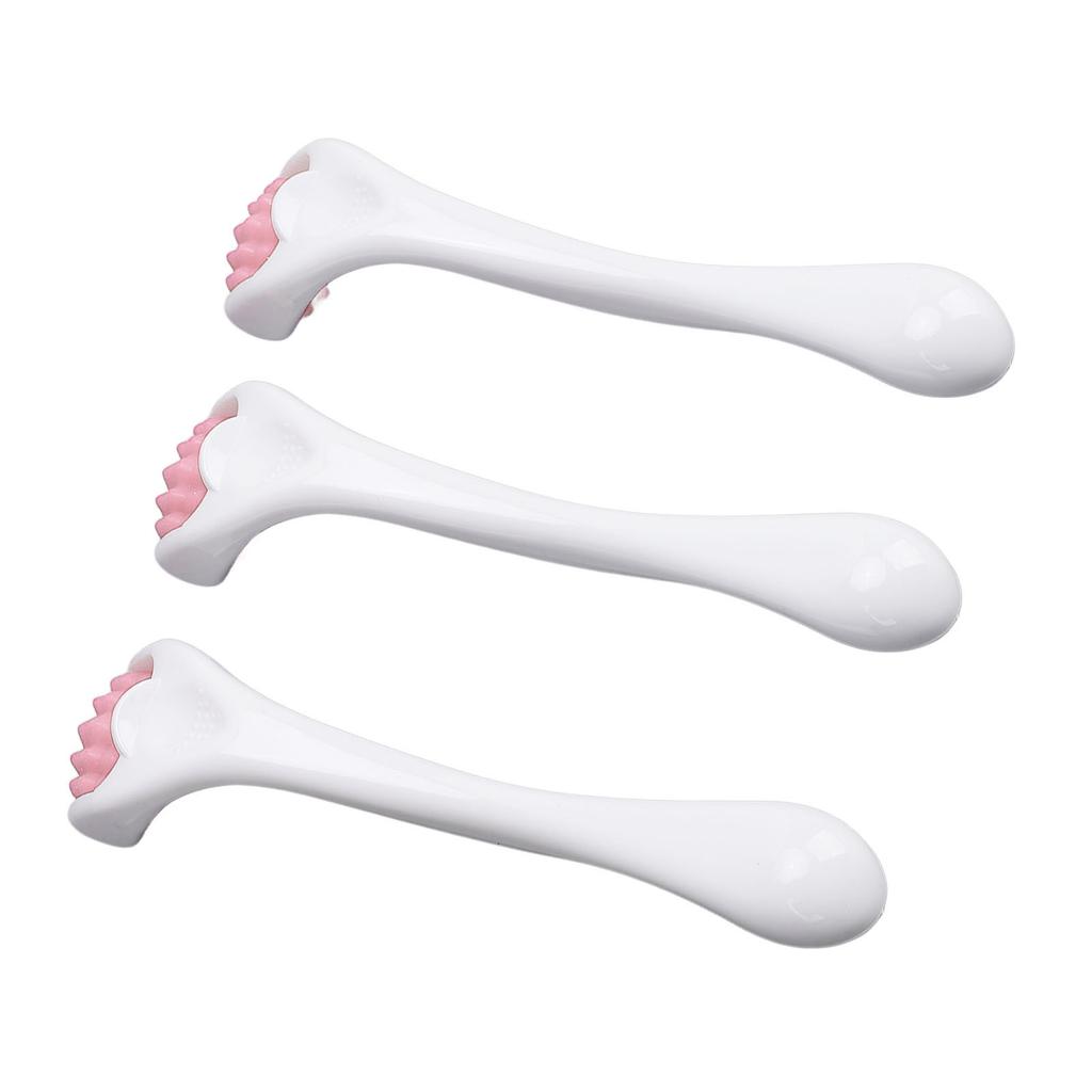 3 Pcs Face Muscle Massage Roller Deep Relaxation Relieve Fatigue Silicone Facial Eye Massage Roller Pink